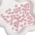 Iridescent pink butterfly-shaped ABS pearl beads for DIY jewelry and crafts - Small Butterfly Style / 10x7mm (2 Pieces/Pack) / Holographic Pink