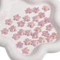 Iridescent pink flower-shaped ABS pearls for DIY handmade jewelry and accessory making - Starfish / 12mm (2 Pieces/Pack) / Holographic Pink