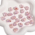 Irregular pink pearlescent ABS beads with rainbow AB coating for DIY jewelry making - Irregular Bean Style / 11x15mm (2 Pieces/Pack) / Holographic Pink