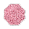 Uniform pink cylindrical glass seed beads with pearlescent finish in a petal tray - 10g/Pack (Approx. 1000 Pcs, 2mm) / Pink