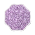 Lavender purple cylindrical glass seed beads for DIY jewelry in a flower porcelain plate - 10g/Pack (Approx. 1000 Pcs, 2mm) / Purple