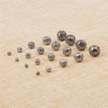 Perles filigranes en métal argenté de tailles assorties pour bijoux DIY - Noir de jais