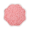 Polished pink cylindrical glass beads in white petal tray for DIY jewelry making - 10g/Pack (Approx. 1000 Pcs, 2mm) / Orange Pink