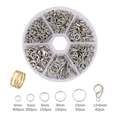 Kit de fabrication de bijoux DIY argenté avec fermoirs mousquetons et anneaux - Argent Brillant