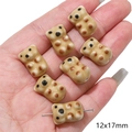 12x17mm milk tea brown ceramic bear shaped beads for handmade DIY jewelry crafting - Bear (BCD019) / Coffee / 12x17mm (1 Piece/Pack)