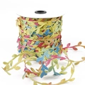 Rotolo di nastro con foglie colorate in poliestere con piccoli rampicanti per decorazioni - Colorato