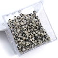 Dalmatian Jasper round loose beads for DIY jewelry making in clear storage box - 10Pcs/Pack / Dalmatian Jasper 4mm