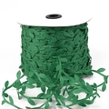 Roll of vibrant green polyester leaf trim ribbon for DIY crafts and home decoration - Width 3cm, 10 Meters Per Pack / Green