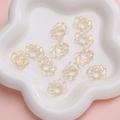 Set of 10 translucent gold glitter lotus resin charms for DIY jewelry and necklaces - Lotus Style / 21x16mm (5 Pieces/Pack) / Gold Glitter Beige