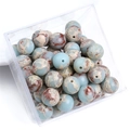Natural African turquoise beads in round shape for DIY handmade jewelry making - 10Pcs/Pack / Shoushan Stone 10mm