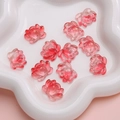 Pink gradient resin lotus flower beads with gold glitter for DIY necklace jewelry - Lotus Style / 21x16mm (5 Pieces/Pack) / Gold & Pink