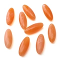 Perle in acrilico ovali arancioni traslucide con venature bianche per gioielli fai-da-te - Arancione