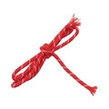Rood en wit 5mm polyester gevlochten koord met franjes voor DIY knutselen en sleutelhangers - Rood