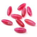 Perline ovali in acrilico rosa con motivo marmorizzato per gioielli e collane DIY - Rosa Rosso