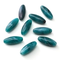 Perle cilindriche in acrilico marmorizzato ciano scuro per gioielli fai-da-te - Verde Scuro