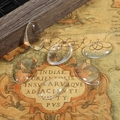 Set van 6 heldere ovale glazen cabochons voor DIY-sieraden op vintage kaartachtergrond - Ovaal 20×30mm