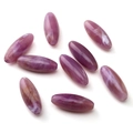 Perline ovali lunghe in acrilico con motivo marmo viola per la creazione di gioielli fai da te - 31x12mm 500g / Viola
