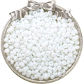 Perles de rocaille blanches translucides pour bijoux DIY dans un plateau en argent - 5mm Trou 1mm 10g/Paquet Environ 60Pcs / Blanc