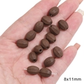 8x11mm purple matte ceramic pumpkin beads for DIY handmade bracelet crafts - 8x11mm / Faceted Olive Bead / 5 Pieces / Dark Coffee