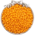 Perles de rocaille en verre orange vif 5mm pour bijoux DIY sur un plateau argenté - 5mm Trou 1mm 10g/Paquet Environ 60Pcs / Orange