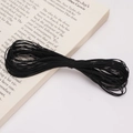 10-meter black polyester waxed cord bundle for DIY jewelry making and braided bracelets - 1mm - 10m/Pack / Black