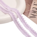 Lavender purple 1cm polyester pom-pom trim ribbon for DIY clothing and home decor - Width 1cm / Light Purple