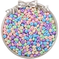 Perles en verre colorées pastel pour la création de bijoux DIY faits à la main - 5mm Trou 1mm 10g/Paquet Environ 60Pcs / Macarons