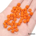Lebhafte 6x4mm orangefarbene Glasperlen Rondelle für DIY-Schmuckherstellung und Armbänder - 20 Stk./Packung / 6x4mm / Orangerot
