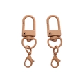 Paire de fermoirs mousquetons en alliage marron clair mat avec crochets pivotants DIY - Marron