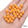 Helle orangefarbene 8mm Kristallperlen mit Loch für handgefertigten DIY-Schmuck - 20 Stk./Packung / 8mm / Orange