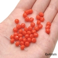 Orangefarbene facettierte Glasperlen 6x4mm für DIY-Schmuck und Armbänder - 20 Stk./Packung / 6x4mm / Orangerot
