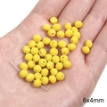 Gelbe facettierte Glasperlen 6x4mm für DIY Schmuckherstellung und Armbänder - 20 Stk./Packung / 6x4mm / Gelb