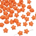 Perline in acrilico arancione a forma di stella da 11mm per la creazione di gioielli DIY - 11x11mm (5 pezzi/confezione) / Arancione Brillante