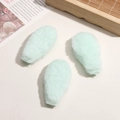 Dreiteiliges Set mintgrüner Plüsch-Hasenohren für DIY-Zubehör und Dekorationen - Grün / 3x6cm (10 Stück/Packung)
