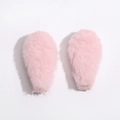 Bastelzubehör mit einem Paar weichen rosa Plüsch-Hasenohren für handgefertigte Accessoires - Rosa / 3x6cm (10 Stück/Packung)