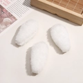 Dreiteiliges Set weißer Plüsch-Hasenohren DIY-Zubehör für handgefertigte Bastelarbeiten - Weiß / 3x6cm (10 Stück/Packung)