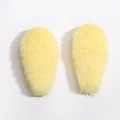 Niedliche flauschige gelbe Plüschohren für DIY Handwerk und Fächer Dekorationen - Gelb / 3x6cm (10 Stück/Packung)