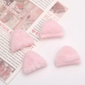 Set aus vier weichen rosa Plüsch Katzenohren für DIY Bastelzubehör und Handarbeitsprojekte - Rosa / 3x3cm (10 Stück/Packung)