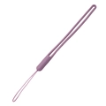 Soft purple liquid silicone phone wrist strap with durable braided cord loop - Length 20cm / Blackcurrant Purple