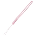 Dragonne rose en silicone liquide pour coques de téléphone et clés avec finition douce - Longueur totale environ 20cm (1 pièce/paquet) / Rose Clair