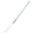 Dragonne minimaliste en silicone liquide vert clair avec conception robuste à double boucle - Longueur totale environ 20cm (1 pièce/paquet) / Cyan Pâle