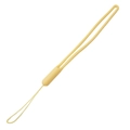 Dragonne en silicone jaune crème pour téléphone avec crochet de fixation flexible - Longueur totale environ 20cm (1 pièce/paquet) / Jaune