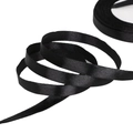 Elegant black satin ribbon with glossy finish for DIY hair accessories and gift wrapping - Width 3mm / Black Approx 22.8m
