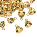 Gouden driehoekige zongzi-bedel met groen email en Fu-teken voor DIY-sieraden - Fu Rijstbal / 10x14mm / Groen