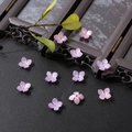Perline di fiori in acetato 3D viola chiaro perlato per fermagli e gioielli fai da te - 10 Pezzi/Confezione (14mm) / Viola