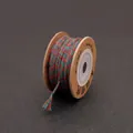 Cordon en coton torsadé 1,5 mm tricolore sur rouleau kraft pour bracelet artisanal - 1.0mm/25m / Hortensia