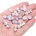 Parelmoer witte en lichtpaarse tweekleurige camelia rooskralen voor DIY sieraden maken - 8x5mm (Ongeveer 100 Stuks/Verpakking) / Parelmoer Camellia Paarse Serie