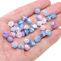 Gekleurde parelmoer cameliabloemkralen voor DIY-armbanden en sieraden maken - 8x5mm (Ongeveer 100 Stuks/Verpakking) / Parelmoer Camellia Blauw-Paarse Serie