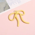 Pendentif nœud papillon jaune vif en alliage mat pour la création de bijoux DIY - Petit / Jaune