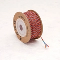 Multicolor braided cotton thread roll in red blue and orange for DIY jewelry making - Flower Festival